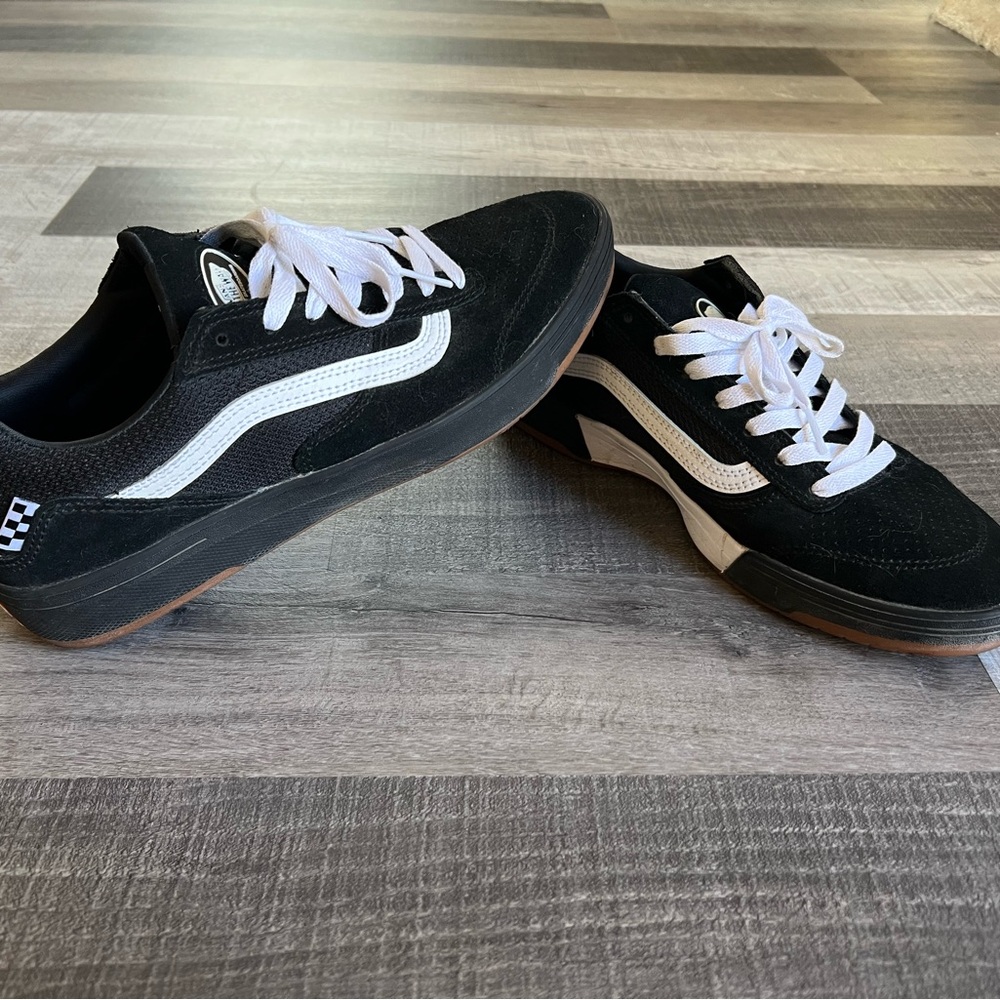 Vans Skate VR3 Cush Black and White Mens 10.0